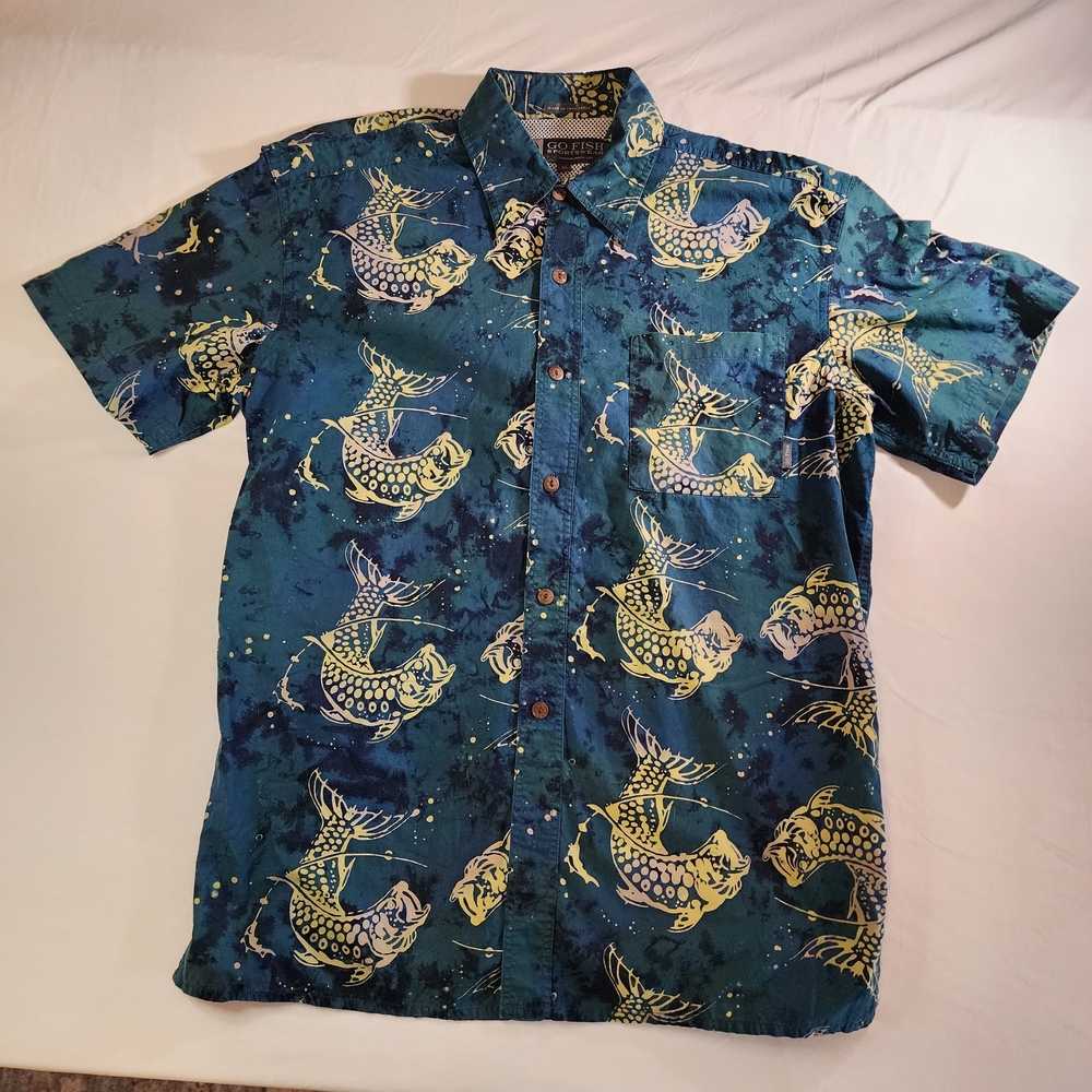 Vibrant Fish Print Casual Shirt